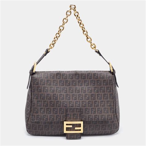 fendi brown zucchino saddle bag|fendi black handbags.